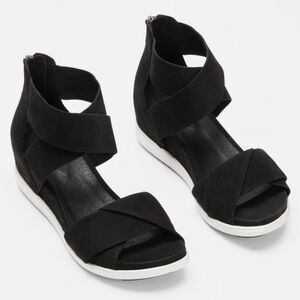 EILEEN FISHER VIV BLACK TUMBLED NUBUCK- SIZE 7.5